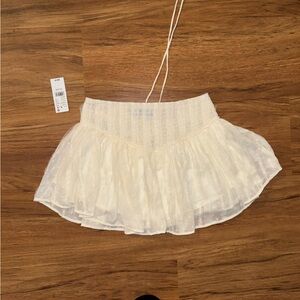 PacSun Cream Mini Skirt